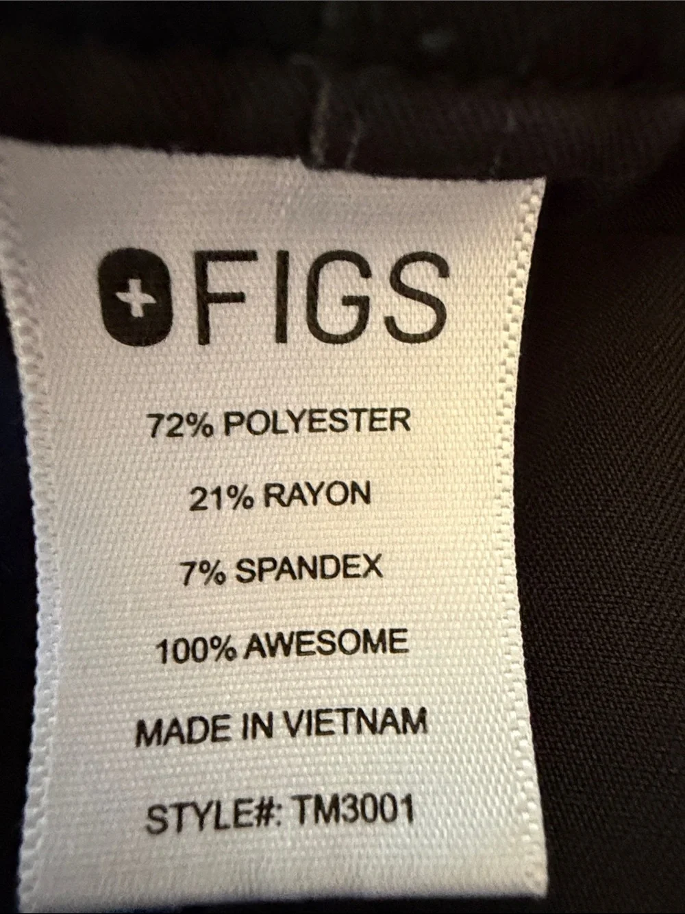 Figs Men Black Cairo Straight-Leg Scrub Pant Size Large